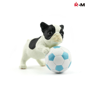 R-M礼品仿真动物模型玩具 农场猫狗系列127220玩足球的小狗