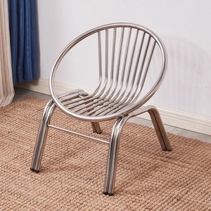 加厚不锈钢椅子靠背椅儿童小椅子家用客厅阳台室外休闲椅藤椅新款
