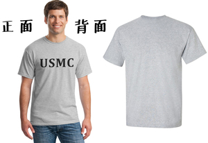 军版复刻款美国海军陆战队PT训练夏季半袖短袖T恤男款纯棉透气
