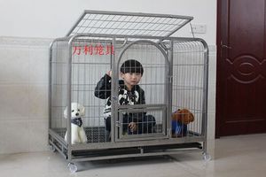 加粗110金毛狗笼子L大型犬阿拉斯加拉布拉多M中型犬方管狗笼