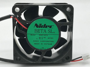 原装Nidec BETA SL D06T-24TU 24V DC 0.10A 6cm 6025变频器风扇
