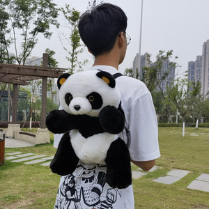 熊猫背包毛绒公仔儿童双肩背包男童女童书包零食包四川旅游纪念品