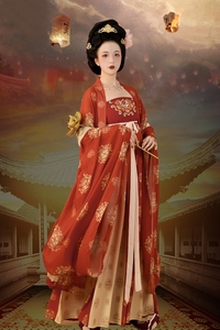 唐朝服装诃子裙汉服全套唐制服饰女贵妃公主古装古风中国风大码