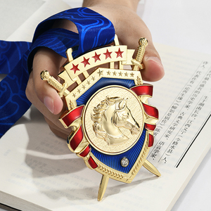 龙年创意奖牌定制挂牌荣誉勋章盾牌骑士高档奖牌颁奖奖章比赛勋章
