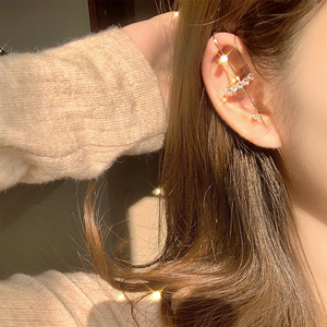 韩版简约ins穿刺耳环耳针2023年新款潮优雅气质闪钻宝石耳饰耳钉