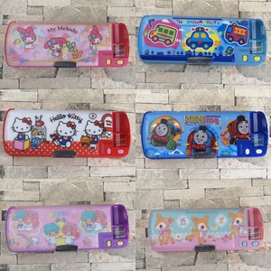 港版sanrio 双子星 Thomas 小汽车 美乐蒂pvc多功能文具盒 鉛筆盒