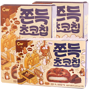 韩国进口零食CW青右巧克力味夹心打糕麻薯糯米糍青佑小吃糕点3盒