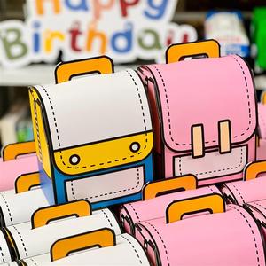 创意卡通书包礼盒幼儿园儿童生日礼物伴手礼包装盒手提零食糖果盒