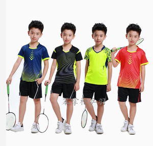 羽毛球衣儿童套装短袖速干运动服男童女童打球服训练服网球服印字