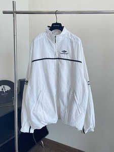 BCLENEICAC/潮流新款刺绣3M字母立领线条设计白色风衣外套薄款