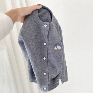 宝宝针织外套婴儿开衫毛衣新生儿女宝宝保暖针织衫外套0-4岁上衣
