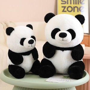 正版熊猫公仔毛绒玩具黑白熊猫布娃娃可爱柔软丫丫抱抱熊生日礼物