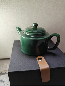 带礼盒新款手作绿金沙祖母绿茶壶功夫茶具品茗家用小茶壶