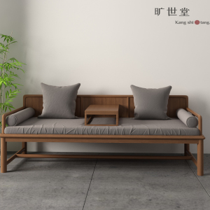 新中式禅意实木沙发组合客厅茶室现代简约乌金木罗汉床小户型沙发