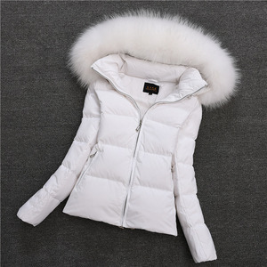 时尚短款白色90白鸭绒羽绒服女小矮个子修身显瘦冬季加厚小款外套