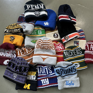 次品特价超值处理 NCAA大学联盟刺绣冬季冷帽橄榄球冰球毛线帽子