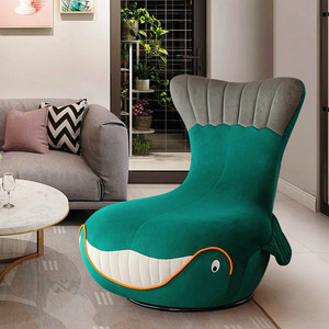 网红创意鲸鱼动物懒人沙发椅子客厅卧室阳台家用休闲单人旋转靠椅