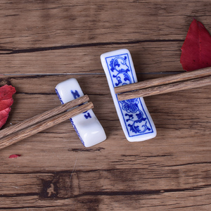 筷架青花瓷陶瓷筷托景德镇釉下彩家用中式传统复古怀旧商用筷子架