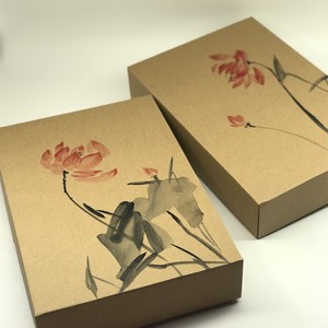 礼品盒瓦楞纸天地盖服装旗袍围巾披肩包装手绘中国风纸盒包装盒