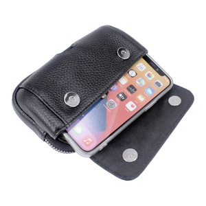 真牛皮手机挂腰包穿皮带适用于苹果6男7老人iPhone7横4.7寸12mini