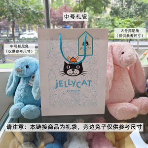 Jellycat原装礼袋礼品袋子情侣吉利猫贺卡中号大号原版25周年版