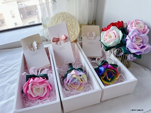 教师节礼物玫瑰花笔纯手工丝带全新创意送女朋友情人节礼物盒装
