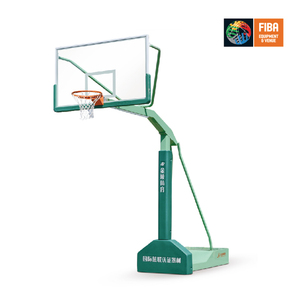 金陵体育篮球架成人户外钢化玻璃板落地式NBA学校训练用篮球架