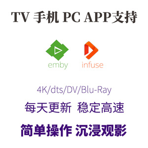 emby 4K 每日更新 apple TV sony和苹果电视机tv盒子 资源库