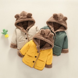 男宝宝冬装棉衣加绒加厚小童洋气2婴儿棉袄1-3岁男童冬季棉服外套