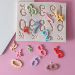 网红0-9数字字母符号翻糖模具蛋糕硅胶模具巧克力模烘焙diy工具