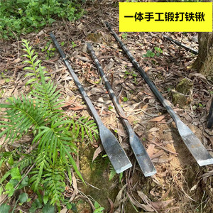 六顺锻打弹簧锰钢铁锹园林农用一体铁镐撬挖苗植树移苗松土铲直锹