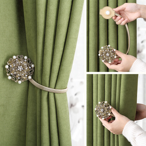 创意磁铁窗帘扣简约现代绑窗帘的绑带弹簧窗帘夹子免打孔窗帘扎带