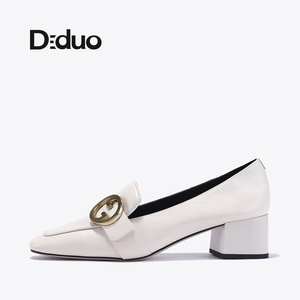 Diduo/迪朵2024夏季新款小个子面试高跟鞋女上班单鞋制服小皮鞋子