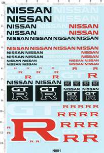 多种比例 GTR 车模型标志水贴纸