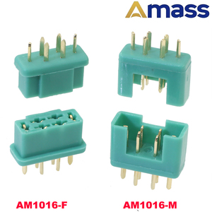 Amass艾迈斯PTK信号多用途MPX AM1016-F/M 6PIN尼龙外壳镀金插头