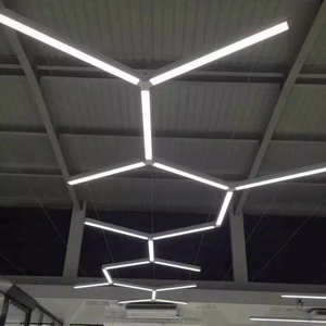 LED长条灯办公室吊灯可拼接造型灯健身房长方形灯长条形商业吊灯