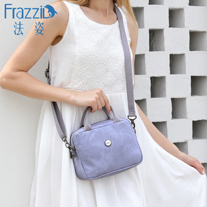 Frazzil/法姿手提包新款女尼龙布包简约帆布斜挎时尚休闲妈妈女包