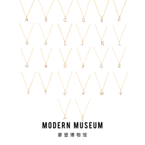摩登博物馆 定制字母项系列链原创设计精美独特镂空链条锁骨链女