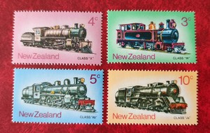 C6-7-新西兰邮票-1973-火车-4枚