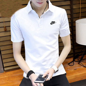 Nike耐克短袖男士POLO上衣夏季24新款大码白色T恤男纯棉运动半袖
