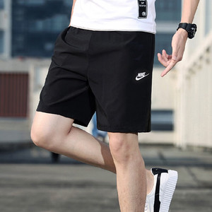 Nike耐克纯棉黑色运动短裤男正品透气五分裤宽松耐磨休闲裤BV2773