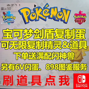 ns宝可梦剑盾口袋妖道具定制Switch大师球BUG复制蛋闪耀护符图鉴