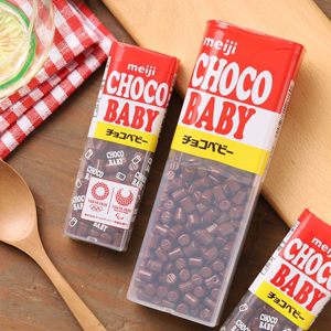 现货 日本Meiji明治CHOCO BABY牛奶巧克力豆糖果好吃儿童宝宝零食