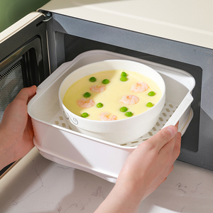 微波炉蒸笼蒸盒专用加热器皿碗食品级煮饭容器多功能微锅炉器皿大