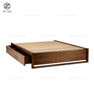 无床头榻榻米床定做实木床现代储物抽屉箱体气动床悬空地暖橡木床