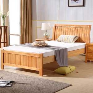 武汉实木床1.5米单人床简约现代18米双人床宿舍午休床家用1.2米床