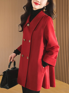杭州意法风衣外套女款秋冬季2023新款中长款时尚高端双面羊绒大衣