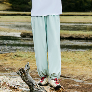 户外女式针织长裤夏季薄款透气防晒宽松灯笼裤登山徒步运动速干裤