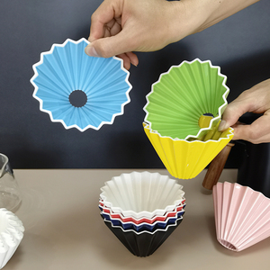 出口日本陶瓷折纸滤杯v60手冲咖啡滴漏蛋糕过滤纸滴滤式咖啡器具