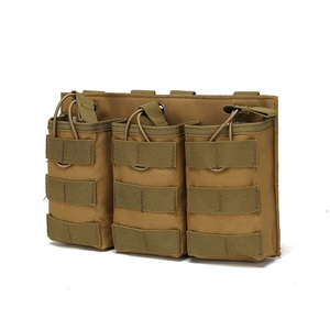 户外战术三联弹夹两联弹夹M4军迷弹夹包手枪弹夹袋背心附件包